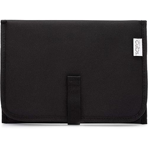 Baby Changing Pad, Portable Diaper Changing Pads for Newborn Girl & boy – Waterproof Travel Changing Station- Gift by Comfy Cubs (Solid Black, Compact)