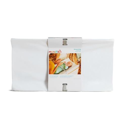 Munchkin Secure Grip Baby Diaper Changing Pad for Dresser, Waterproof and Wipeable, Contoured, Standard Size (16" x 31"), White