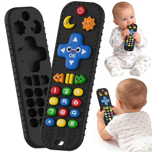 Baby Teething Toys Silicone Baby Remote Teether Over 3 Months