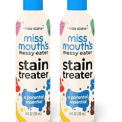 Miss Mouth's Messy Eater Stain Treater Spray - 4oz 2 Pack Stain Remover - Newborn & Baby Essentials - No Dry Cleaning Food, Grease, Coffee Off Laundry, Underwear, Fabric