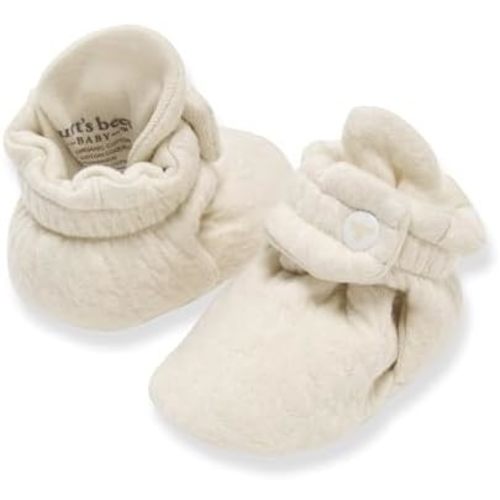 Burt's Bees Baby Booties, Organic Cotton Adjustable Infant Sock