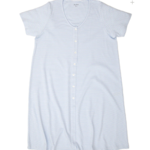 Simple Stripes Blue Adult Nightgown
