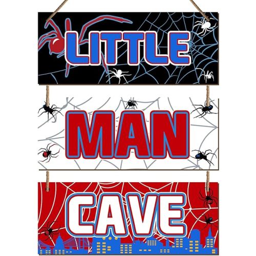 3 Pcs Spider man Wall Decor Boys Room Decor-Spiderman Room Decor for Boys-Spiderman Wall Decor-Spiderman Bebroom Decor-Spider Man Room Decor