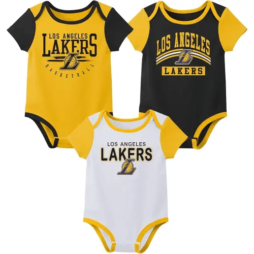 Outerstuff NBA Teams Newborn Baby and Infant Short Sleeve Bodysuit Variety 3-Pack (0-18m)