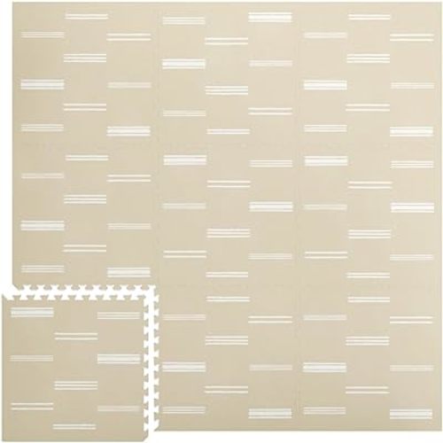 Lillefolk Foam Baby Play Mat – Interlocking Tiles for Kids | Non-Toxic Crawling Mat for Tummy Time, Toddlers & Infants – 6x6ft Vintage Design 9 Tiles