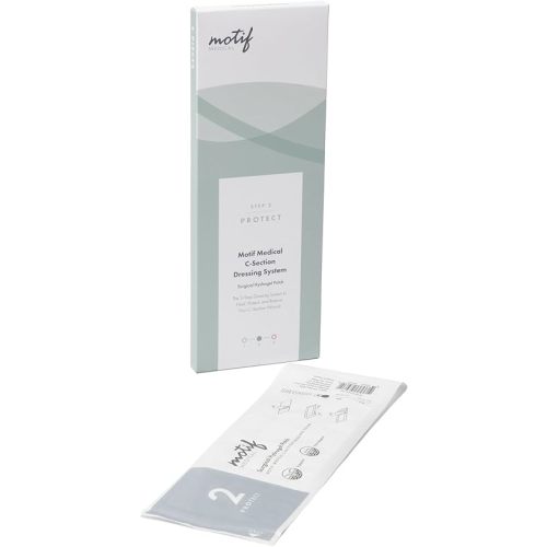 Motif Medical Stage 2 Protect C-Section Scar Strips - 3-Step Scar Care Wound Dressing to Heal, Protect & Restore - Scar Patches for Surgical Scars - Scar Tape Bandage for Postpartum Care (Pack of 5)
