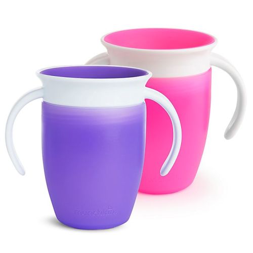 Munchkin® Miracle® 360º 2-Pack 7 oz. Trainer Cups in - Pink/purple