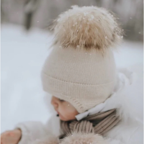 Cashmere Aviator Pom Hat