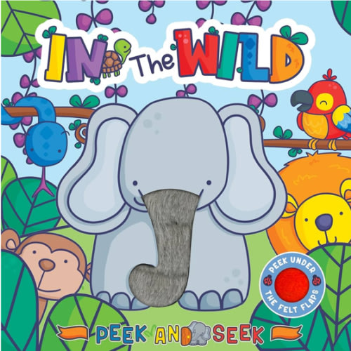 Little Hippo Books Peek and Seek - In the Wild - Children's Sensory Touch and Feel Board Book with Lift-the-Flap Felt Pieces