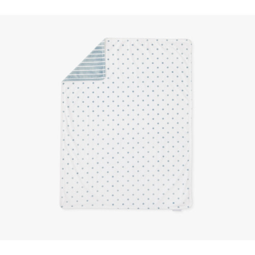 Dot & Stripe Chamois Baby Blanket