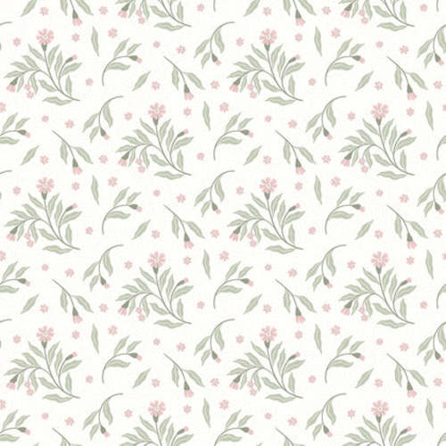 Meadow Flower Dance Wallpaper in Soft Pink – I Love Wallpaper
