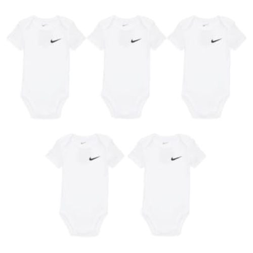 Nike 5-Pack White Onesies (Newborn)