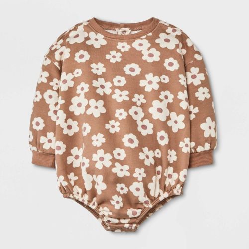 Grayson Collective Baby Girls' Bubble Floral Romper, Size: 0-3M