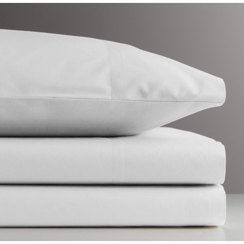 Vintage-Washed Percale Oval Crib Fitted Sheet | RH Baby & Child