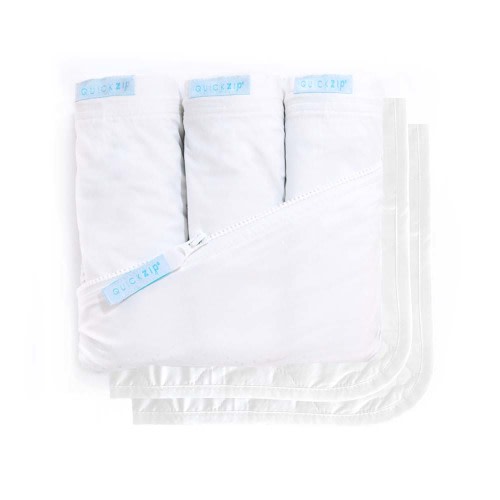 Crib Zip Sheet Starter Pack - Crib Deluxe / White
