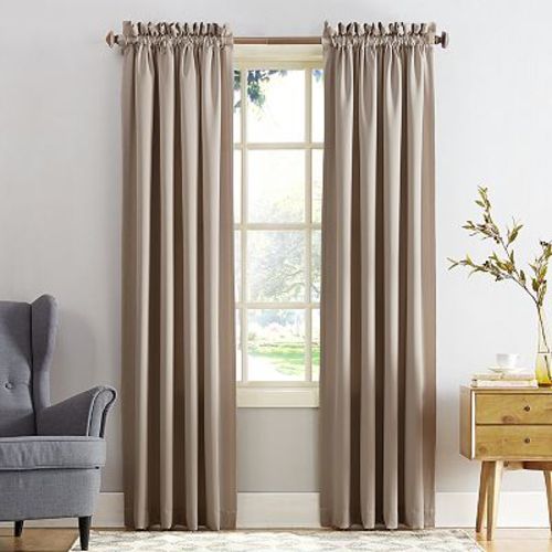 Sun Zero Gramercy Room Darkening Rod Pocket Curtain Panel