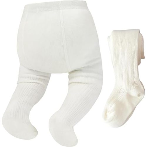 Zando Cozy Baby Tights Cotton Infant Tights Soft Newborn Tights Baby Leggings Cotton Toddler TIghts for Girls Leggings