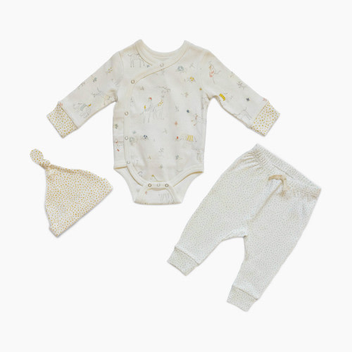 Pehr Wrap Bodysuit 3 Piece Set - Magical Safari, 6-12M