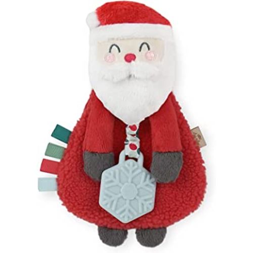Itzy Ritzy - Itzy Lovey Including Teether, Textured Ribbons & Dangle Arms; Features Crinkle Sound, Sherpa Fabric and Minky Plush; Nick The Santa (LOV8504)