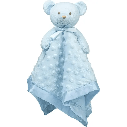 Pro Goleem Teddy Bear Lovey Baby Security Blanket for Boys and Girls Unisex Soft Lovie Baby Gifts for Newborn Toddler Snuggle Toy Stuffed Animal Blue 16 Inch