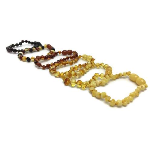 5.5 In Baby Amber Teething Bracelet Screw Clasp