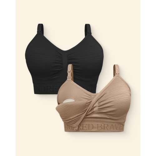 Sublime® Hands-Free Pumping & Nursing Bra Two-Pack | Beige – Kindred Bravely