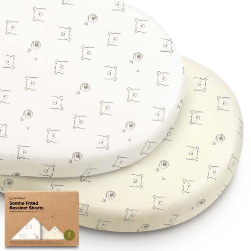 2-Pack Soothe Fitted Bassinet Sheets (Bumble Bear)