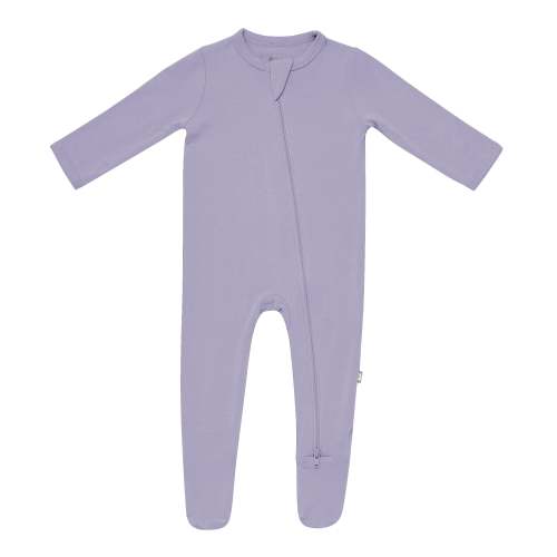 Zippered Footie in Taro 0-3