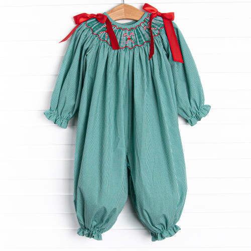 Candy Cane Classics Smocked Romper, Green
–
Stitchy Fish