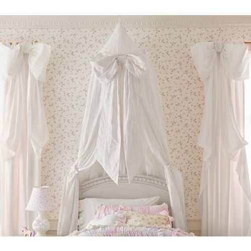 LoveShackFancy Eyelet Bow Canopy, White