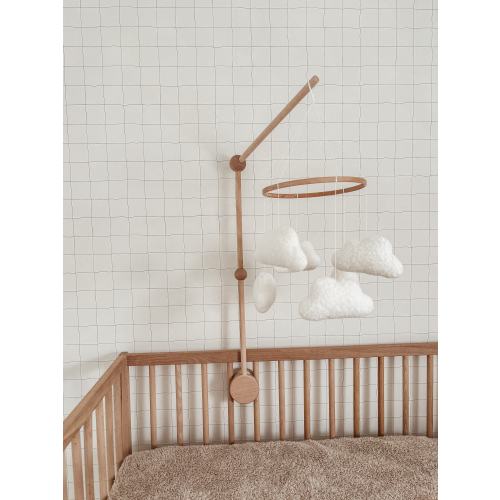 Boucle mobile handmade baby mobile clouds mobile baby nursery decorations neutral baby mobile neutral nursery decor girl nursery decor boy