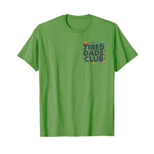 Tired Dads Club ( 2 Sided) Car Race Track On Dad Daddy Mens T-Shirt