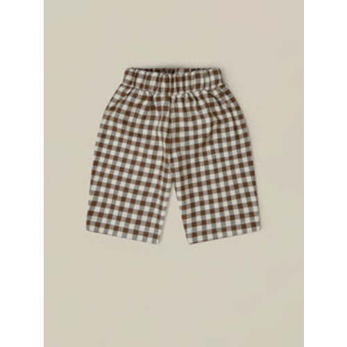 Chestnut Gingham Traveller Pants | Organic Zoo