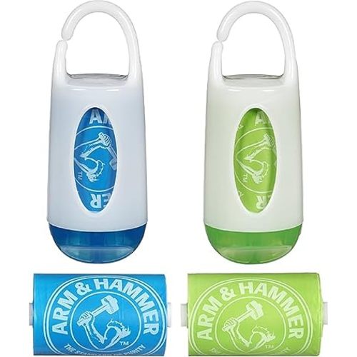 Munchkin Arm and Hammer Diaper Bag Dispenser Green and Blue