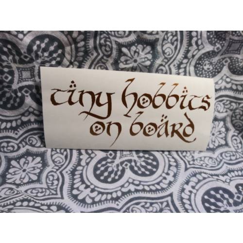 Tiny Hobbits on Board - Baby on Board - Lord of the Rings - The Hobbit - Vinyl Decal Sticker - Lonely Mountain