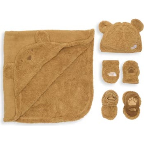Campshire Faux Fur Blanket, Hat, Mittens & Booties Set, 0-6M