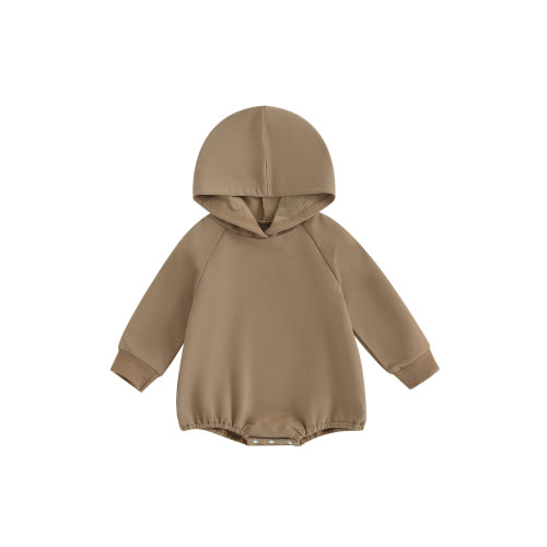 Newborn Baby Boys Girls Hooded Sweatshirt Romper Long Sleeve Hoodie Bodysuit Infant Baby Fall Winter Spring Outfits