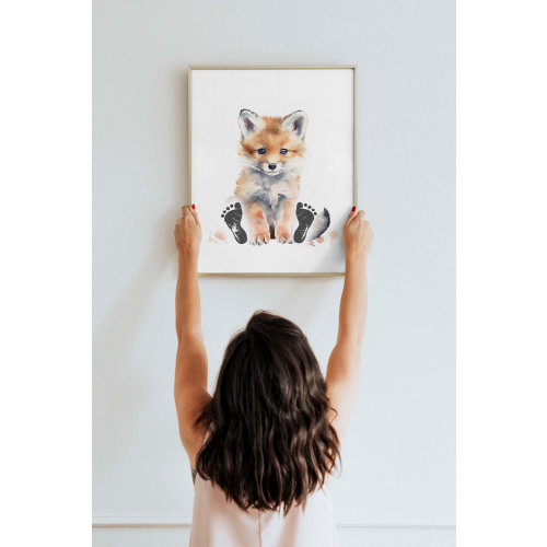 Baby’s first footprint, cute keepsake, nursery art, baby shower gift, first birthday, PDF file, instant digital download, free shipping