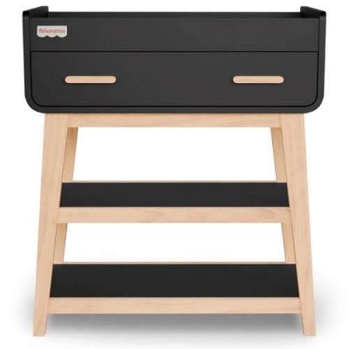 Fisher Price Iris/Siesta Changing Table by Dream On Me, Matte Black Vintage Oak