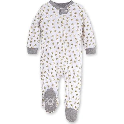 Burt's Bees Baby Boys' Sleep & Play PJs, 100% Organic Cotton One-Piece Zip Front Jumpsuit, Baby Boys Footie Pajamas & PJs