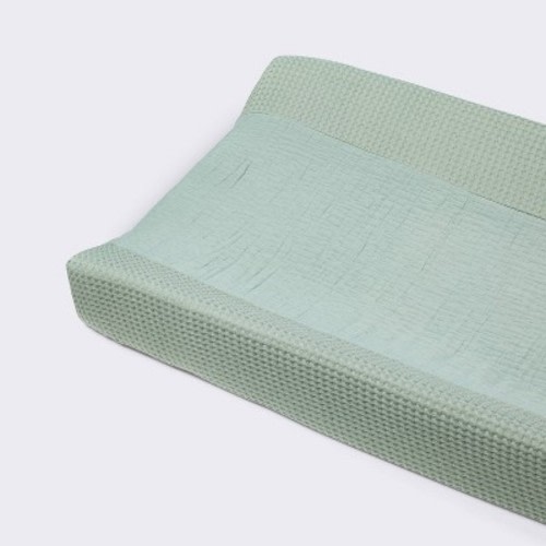 Muslin Waffle Changing Pad Cover - Green - Cloud Island™