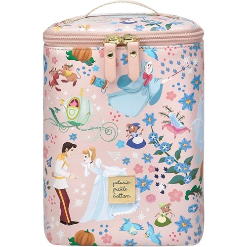 Petunia Pickle Bottom Cinderella Pink Polyester Baby Cooler Bag (1 Piece) | Baby Bottles, Snacks | Insulated | Reusable Bottle Cooler, Baby Holder | Cinderella Disney