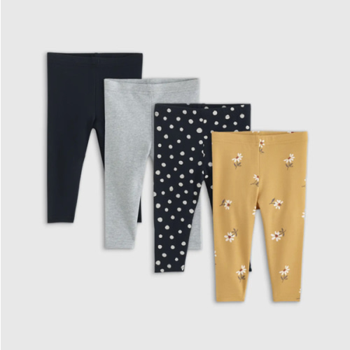 Organic Cotton Leggings 4-Pack - Baby Girl's