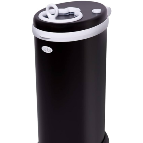 Ubbi Steel Diaper Pail, Odor Locking, No Special Bag Required, Award-Winning, Registry Must-Have, Matte Black