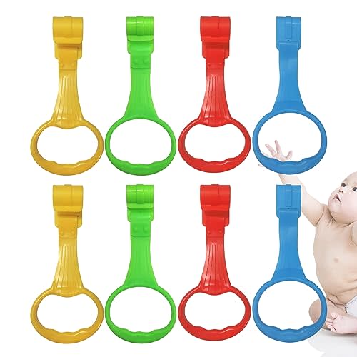 Baby Pull Up Ring 8 Pack Walk Assistant Multi-Color Convient Handles for Kids and Toddler