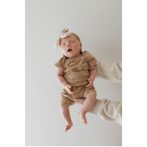 Just Smile Tan | T-Shirt Romper