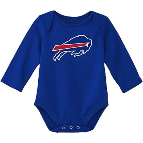 Outerstuff NFL Newborn & Infants 0-24 Months Official Primary Logo Long Sleeve Creeper Bodysuit Romper