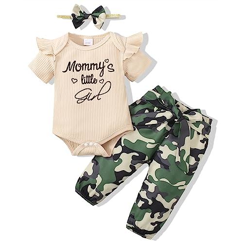Infant Baby Girl Clothes Newborn Girl Outfit Long Sleeve Romper Pants Set Cute Baby Clothes for Girls Fall/Winter