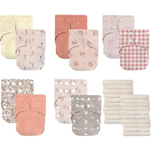 LA PETITE OURSE One Size Cloth Diapers 10 Pack 20 Liners - Beach