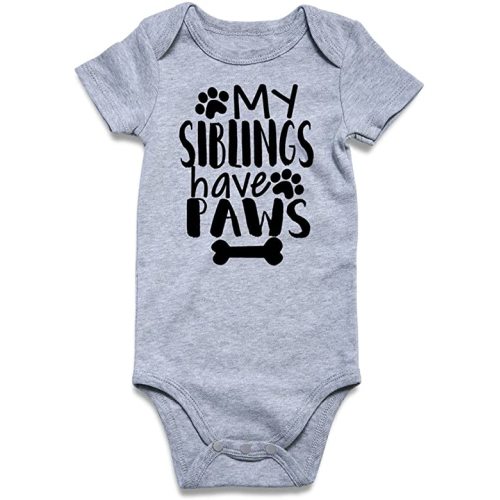 Funnycokid Baby Boys Girls Bodysuit Funny Newborn Romper Short Sleeve Infant Neutral Outfits Jumpsuit 0-12 Months